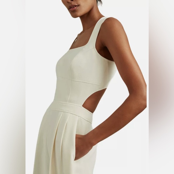 Reiss Dion Open-Back Wide Leg Jumpsuit in Ivory - Picture 4 of 7